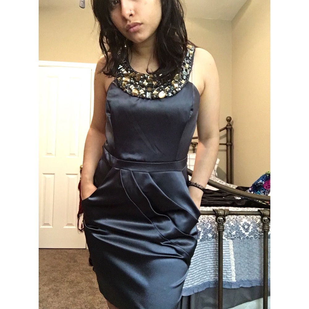 Gray-Blue Formal Dress